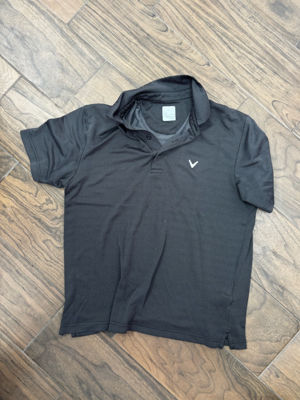 Callaway Black Patterned Men's Golf Polo